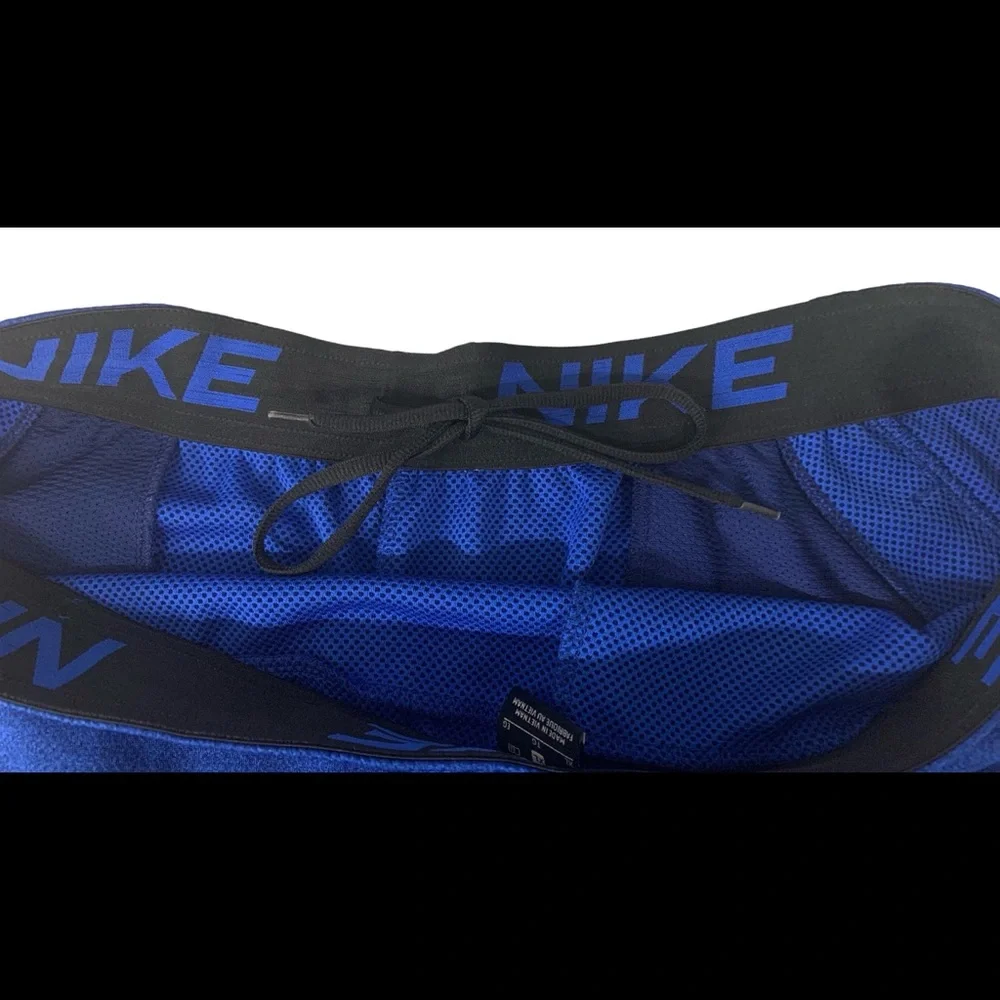 Nike Dri Fit Men's Blue Black Performance Basketball Track Gym Shorts Size XL - Picture 5 of 8